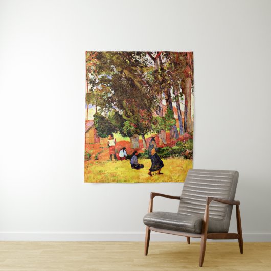 Gauguin - Tahitian Village, Wandkleed (In situ)