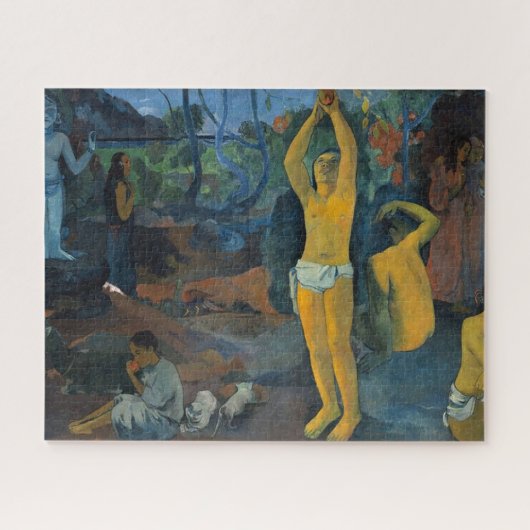 Gauguin Tahitian Vrouwen waar komen we vandaan? Legpuzzel (Horizontaal)