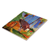 Gauguin - Thatched Hut onder de Palmen Tegeltje (Zijkant)