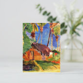 Gauguin - Thatched Hut onder Palms Briefkaart (Staand voorkant)
