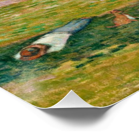 Gauguin - The Field of Derout-Lollichov Canvas Pri Perfect Poster (Hoek)