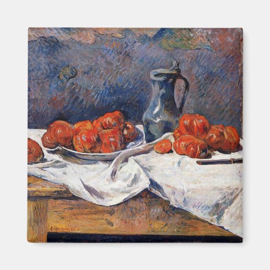 Gauguin - Tomaten en een Pewter Tankard op een taf Magneet (Voorkant)