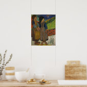 gauguin - twee Bretonmeisjes van het Zee 1889 Poster (Keuken)