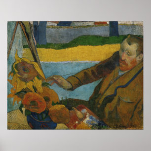 Gauguin - Vincent Van Gogh schildert zonnebloemen Poster