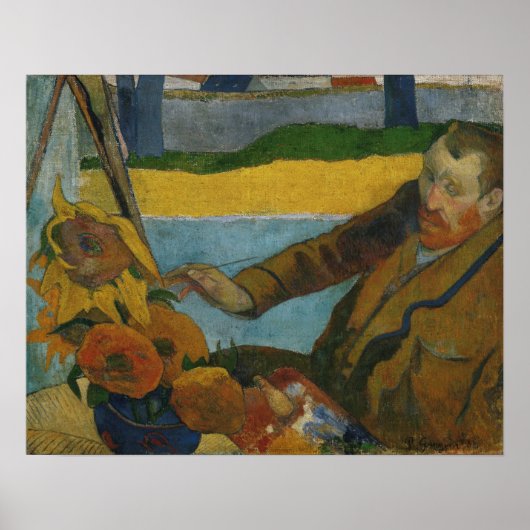 Gauguin - Vincent Van Gogh schildert zonnebloemen Poster (Voorkant)