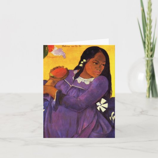 Gauguin vrouw met een Mango Note Kaart (Voorkant)