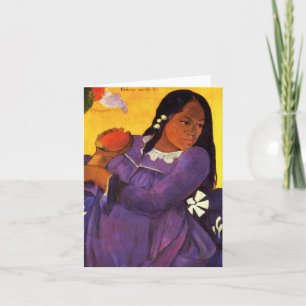 Gauguin vrouw met een Mango Note Kaart
