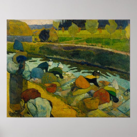 Gauguin - Washerwomen 1888 Poster (Voorkant)