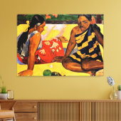 Gauguin - Wat is er nieuw? Canvas Afdruk (Insitu (Woonkamer))