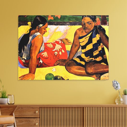 Gauguin - Wat is er nieuw? Canvas Afdruk (Insitu (Woonkamer))