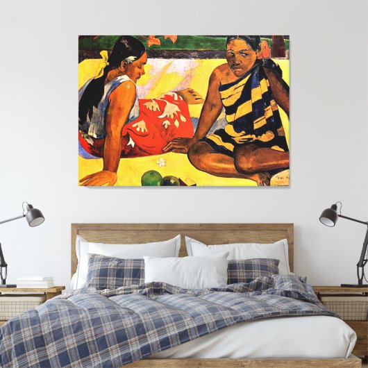 Gauguin - Wat is er nieuw? Canvas Afdruk (Insitu (Slaapkamer))