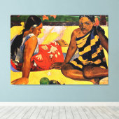 Gauguin - Wat is er nieuw? Canvas Afdruk (Insitu (Houten vloer))