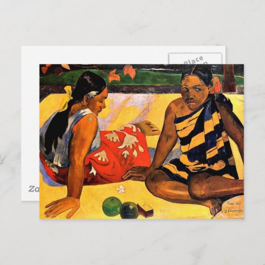 Gauguin - Wat is er nieuw? Schilderen door Paul Ga Briefkaart (Voorkant / Achterkant)