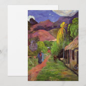 Gauguin - Weg in Tahiti Feestdagenkaart (Voorkant / Achterkant)