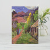 Gauguin - Weg in Tahiti Feestdagenkaart (Staand voorkant)