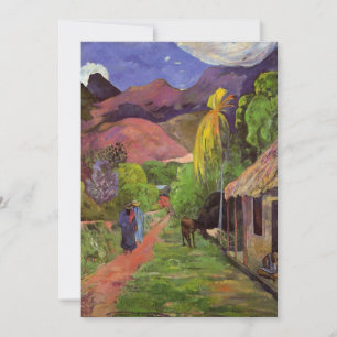 Gauguin - Weg in Tahiti Feestdagenkaart