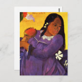 Gauguin Woman met een mango-Briefkaart Briefkaart (Voorkant / Achterkant)