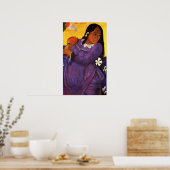 Gauguin Woman met een mango-Poster Poster (Keuken)