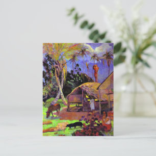 Gauguin - Zwarte varkens Briefkaart