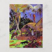 Gauguin - Zwarte varkens Briefkaart (Voorkant)