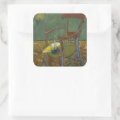 Gauguins stoel van Vincent Van Gogh Vierkante Sticker (Tas)