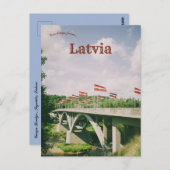 Gauja Bridge Sigulda Letland Briefkaart (Voorkant / Achterkant)