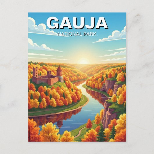 Gauja National Park Latvia Travel Briefkaart (Voorkant)