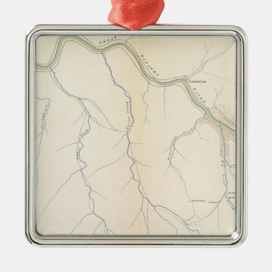 Gauley Bridge Metalen Ornament (Voorkant)