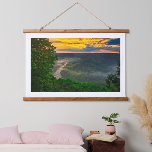 Gauley River Sunrise Hangend Wandkleed (Slaapkamer)