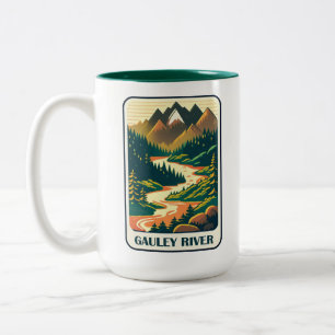 Gauley River West Virginia Kleuren Tweekleurige Koffiemok
