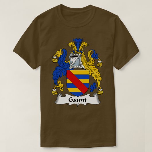 Gaunt Coat of Arms Family Crest T-shirt (Design voorkant)
