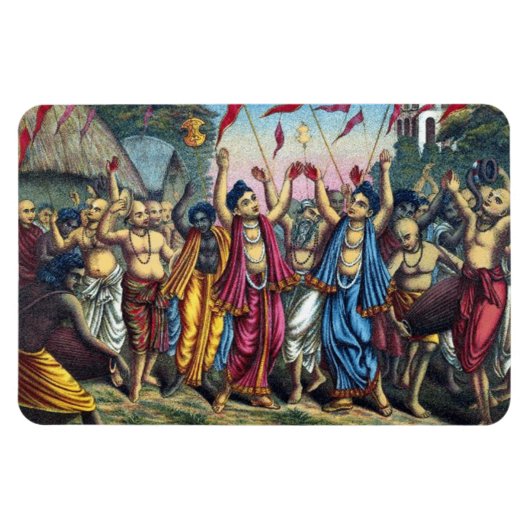 Gaur Nitai Harinama Sankirtana Magnet Magneet (Horizontaal)