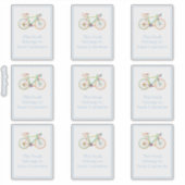Gaurdian Bike met blauwe grens Bookplaat Sticker (Voorkant)