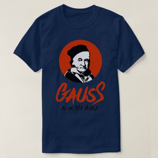Gauss is in dat huis Gangsta Mathematicus zwart T-shirt (Design voorkant)