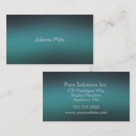 Gauss-turkoois Visitekaartje (Voorkant / Achterkant)