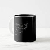 gaussian integral calculation, math and science tweekleurige koffiemok (Voorkant links)