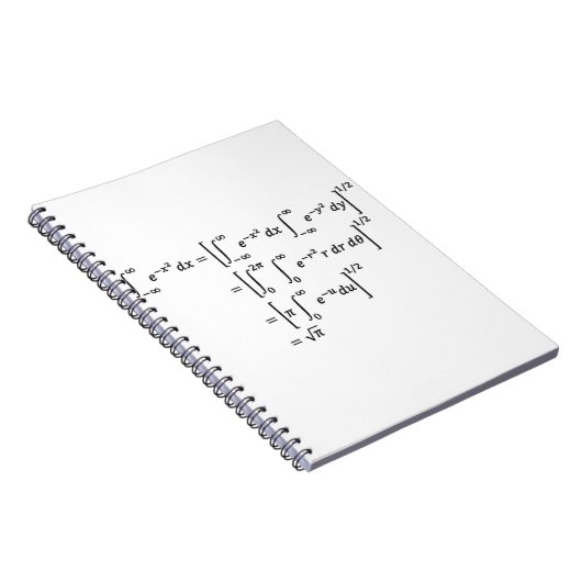 Gaussian integral, math and science notitieboek (Rechterzijde)