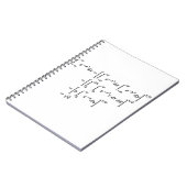 Gaussian integral, math and science notitieboek (Linkerzijde)