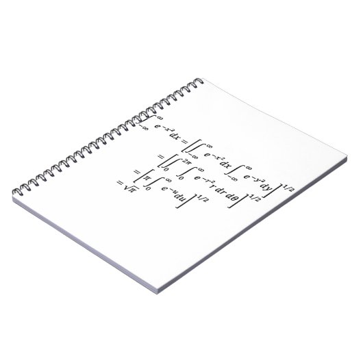 Gaussian integral, math and science notitieboek (Linkerzijde)