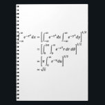 Gaussian integral, math and science notitieboek<br><div class="desc">the Gaussian integral,  one of most useful objects created in math,  reflecting the real world,  a gift for math lovers</div>