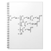 Gaussian integral, math and science notitieboek (Voorkant)