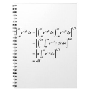 Gaussian integral, math and science notitieboek