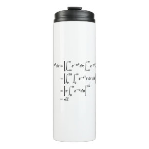 Gaussian integral, math and science thermosbeker