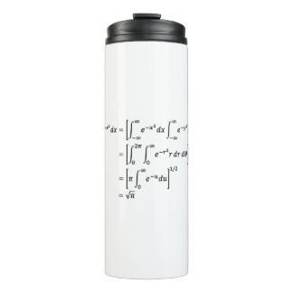 Gaussian integral, math and science thermosbeker