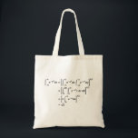 Gaussian integral, math and science tote bag<br><div class="desc">the Gaussian integral,  one of most useful objects created in math,  reflecting the real world,  a gift for math lovers</div>