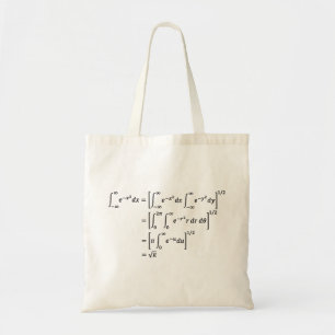 Gaussian integral, math and science tote bag