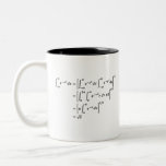 Gaussian integral, math and science tweekleurige koffiemok<br><div class="desc">the Gaussian integral,  one of most useful objects created in math,  reflecting the real world,  a gift for math lovers</div>