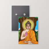 Gautam Boeddha knoop Button (Voorkant / Achterkant)