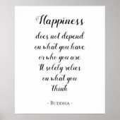 gautam buddha citeert geluk poster (Voorkant)