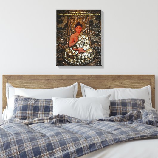 Gautam Buddha : De verlichte Canvas Afdruk (Insitu (Slaapkamer))